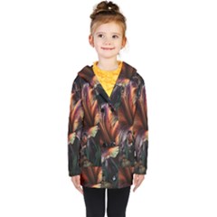 Flower Orange Lilly Kids  Double Breasted Button Coat by Ndabl3x