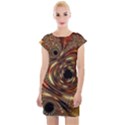 Geometric Art Fractal Abstract Art Cap Sleeve Bodycon Dress View1