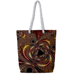 Geometric Art Fractal Abstract Art Full Print Rope Handle Tote (small) by Ndabl3x