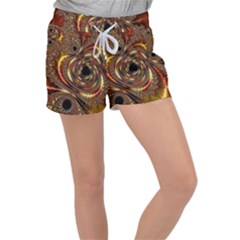 Geometric Art Fractal Abstract Art Women s Velour Lounge Shorts by Ndabl3x