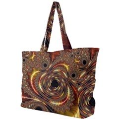 Geometric Art Fractal Abstract Art Simple Shoulder Bag by Ndabl3x