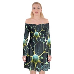 Neuron Network Off Shoulder Skater Dress by Ndabl3x