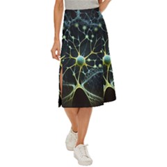 Neuron Network Midi Panel Skirt by Ndabl3x