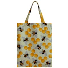 Honey Bee Bees Pattern Zipper Classic Tote Bag by Ndabl3x