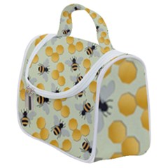 Honey Bee Bees Pattern Satchel Handbag by Ndabl3x