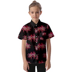 Chic Dreams Botanical Motif Pattern Design Kids  Short Sleeve Shirt by dflcprintsclothing