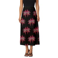 Chic Dreams Botanical Motif Pattern Design Classic Midi Chiffon Skirt