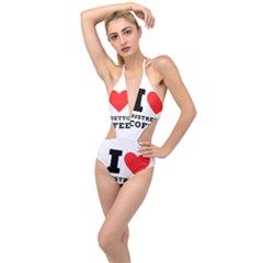 I Love Ristretto Coffee Plunging Cut Out Swimsuit by ilovewhateva