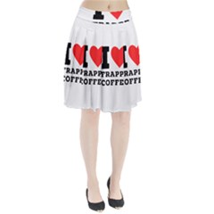 I Love Frappe Coffee Pleated Skirt by ilovewhateva