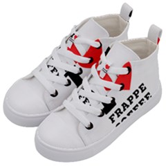 I Love Frappe Coffee Kids  Mid-top Canvas Sneakers by ilovewhateva