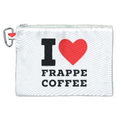 I Love Frappe Coffee Canvas Cosmetic Bag (xl) by ilovewhateva