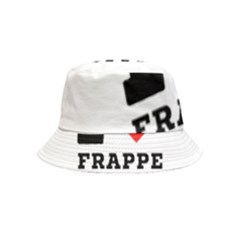 I Love Frappe Coffee Inside Out Bucket Hat (kids) by ilovewhateva