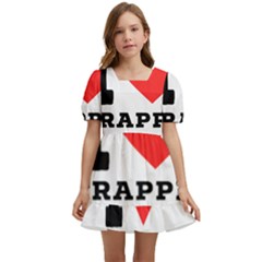 I Love Frappe Coffee Kids  Short Sleeve Dolly Dress by ilovewhateva