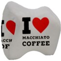 I love macchiato coffee Velour Head Support Cushion View3