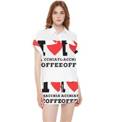 I Love Macchiato Coffee Chiffon Lounge Set by ilovewhateva