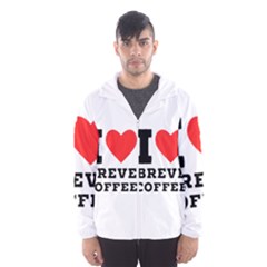 I Love Breve Coffee Men s Hooded Windbreaker by ilovewhateva