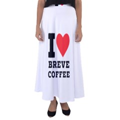 I Love Breve Coffee Flared Maxi Skirt by ilovewhateva