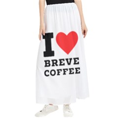 I Love Breve Coffee Maxi Chiffon Skirt by ilovewhateva