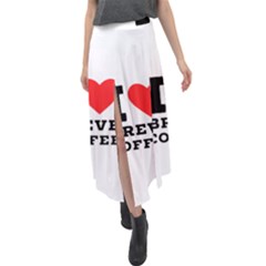 I Love Breve Coffee Velour Split Maxi Skirt by ilovewhateva