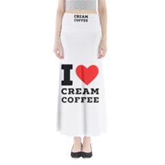 I Love Cream Coffee Full Length Maxi Skirt by ilovewhateva