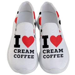 I Love Cream Coffee Men s Lightweight Slip Ons by ilovewhateva