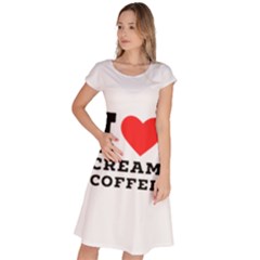 I Love Cream Coffee Classic Short Sleeve Dress