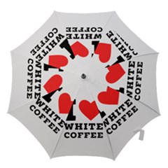 I Love White Coffee Hook Handle Umbrellas (small) by ilovewhateva