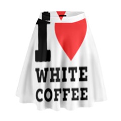 I Love White Coffee High Waist Skirt by ilovewhateva