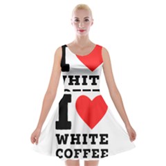 I Love White Coffee Velvet Skater Dress by ilovewhateva