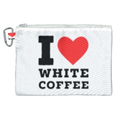 I Love White Coffee Canvas Cosmetic Bag (xl) by ilovewhateva