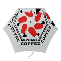 I Love Espresso Coffee Mini Folding Umbrellas by ilovewhateva