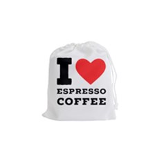 I Love Espresso Coffee Drawstring Pouch (small) by ilovewhateva