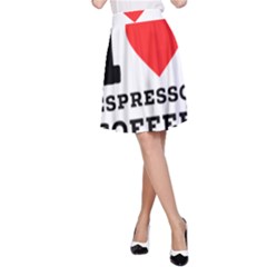 I Love Espresso Coffee A-line Skirt by ilovewhateva