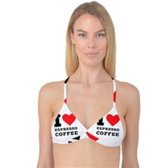 I Love Espresso Coffee Reversible Tri Bikini Top by ilovewhateva