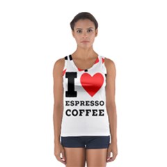 I Love Espresso Coffee Sport Tank Top  by ilovewhateva