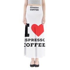 I Love Espresso Coffee Full Length Maxi Skirt by ilovewhateva