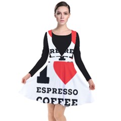 I Love Espresso Coffee Plunge Pinafore Dress by ilovewhateva