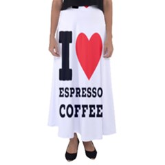 I Love Espresso Coffee Flared Maxi Skirt by ilovewhateva