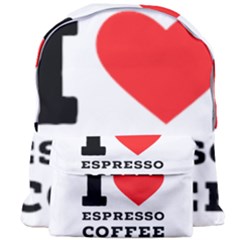 I Love Espresso Coffee Giant Full Print Backpack by ilovewhateva