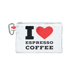 I Love Espresso Coffee Canvas Cosmetic Bag (small) by ilovewhateva
