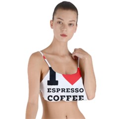 I Love Espresso Coffee Layered Top Bikini Top  by ilovewhateva