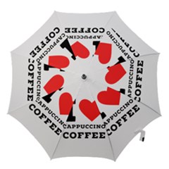 I Love Cappuccino Coffee Hook Handle Umbrellas (large) by ilovewhateva