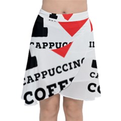 I Love Cappuccino Coffee Chiffon Wrap Front Skirt by ilovewhateva