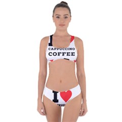 I Love Cappuccino Coffee Criss Cross Bikini Set by ilovewhateva