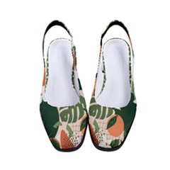 tropical polka plants 2 Women s Classic Slingback Heels