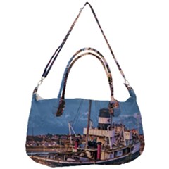 End Of The World: Nautical Memories At Ushuaia Port, Argentina Removable Strap Handbag by dflcprintsclothing