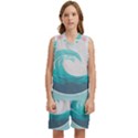 Waves Tidal Ocean Sea Tsunami Wave Minimalist Kids  Basketball Mesh Set View1