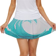 Waves Tidal Ocean Sea Tsunami Wave Minimalist Women s Skort by Wav3s