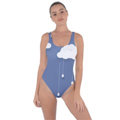 Blue Clouds Rain Raindrops Weather Sky Raining Bring Sexy Back Swimsuit by Wav3s