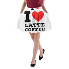 I Love Latte Coffee A-line Pocket Skirt by ilovewhateva